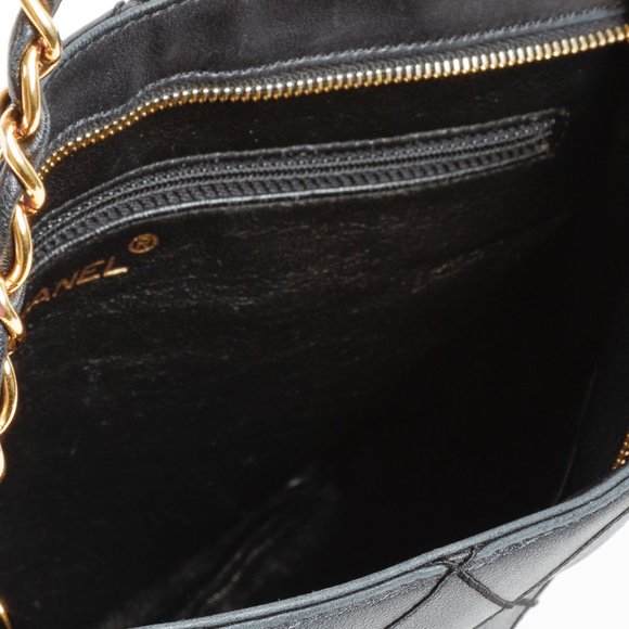 Chanel Vintage Chain Tassel Black Lambskin Crossbody Bag - Picture 9 of 12